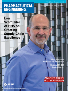 Lou Schmukler of BMS on Creating Supply Chain Excellence