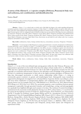 A Survey of the Elymus L. Sl Species Complex