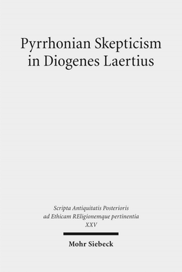 Pyrrhonian Skepticism in Diogenes Laertius