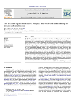 The Brazilian Organic Food Sector: Prospects and Constraints of Facilitating the Inclusion of Smallholders