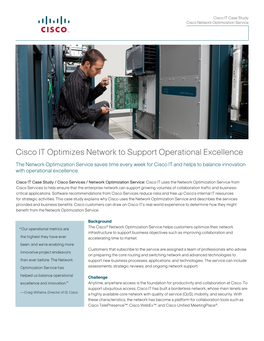 Cisco IT Optimizes Network to Support Operational Excellence