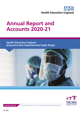 Health Education England Annual Report and Accounts 2020-21