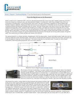 Home • Support • Technical Articles • from the Big Screen to the Basement