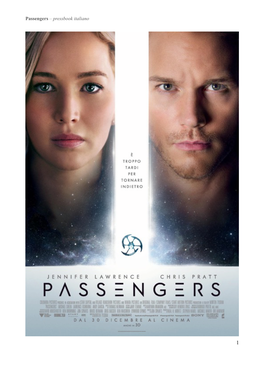 Passengers – Pressbook Italiano