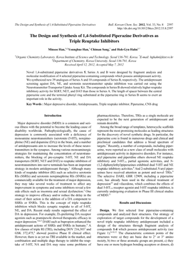 The Design and Synthesis of 1,4-Substituted Piperazine Derivatives Bull