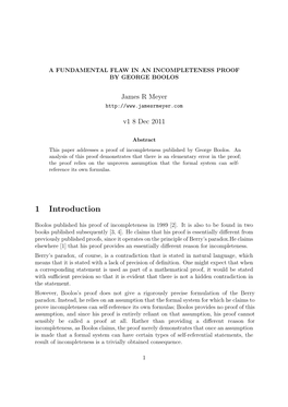 A Fundamental Flaw in an Incompleteness Proof by George Boolos