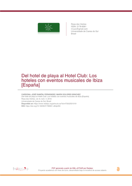 Del Hotel De Playa Al Hotel Club: Los Hoteles Con Eventos Musicales De Ibiza [España]