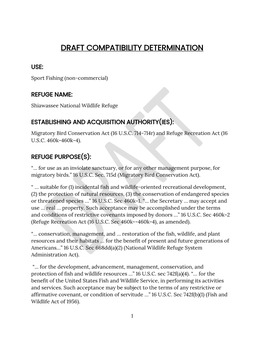 Draft Compatibility Determination