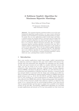 A Sublinear Implicit Algorithm for Maximum Bipartite Matchings