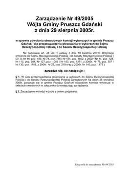 Zarządzenie Nr 27/2003