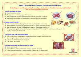 Smart Tips on Better Cholesterol Control and Healthy Heart