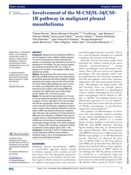 Involvement of the M-CSF/IL-34/CSF-1R Pathway In