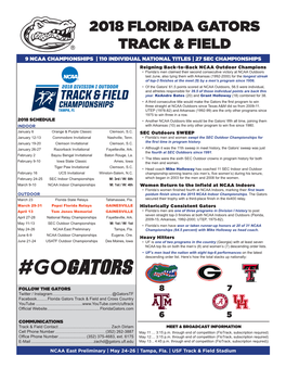 2018 Florida Gators Track & Field