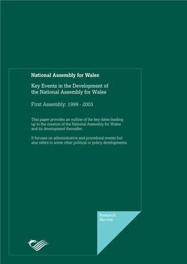 Key Events in the Development of the National Assembly for Wales