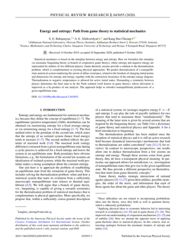 Path from Game Theory to Statistical Mechanics