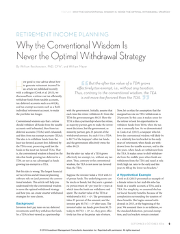 Why the Conventional Wisdom Is Never the Optimal Withdrawal Strategy