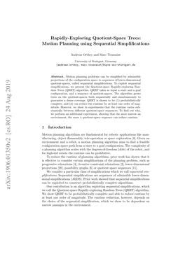 Motion Planning Using Sequential Simplifications