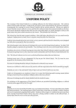 Uniform Policy