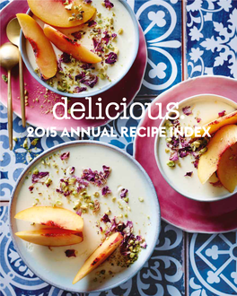 2015 Annual Recipe Index