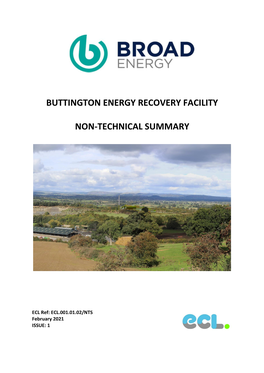 Buttington Energy Recovery Facility Non-Technical
