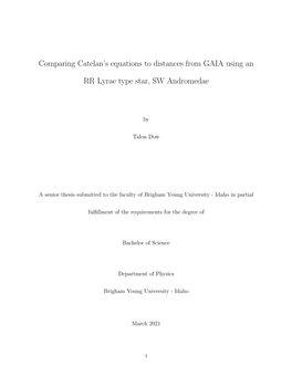 Comparing Catelan's Equations to Distances from GAIA Using an RR