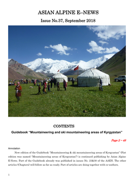 Asian Alpine E-News Issue No.37