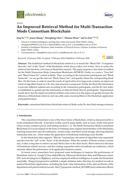 An Improved Retrieval Method for Multi-Transaction Mode Consortium Blockchain