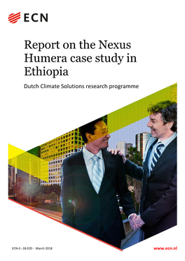 Report on the Nexus Humera Case Study in Ethiopia