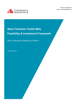 West Yorkshire Textile Mills Feasibility & Investment Framework
