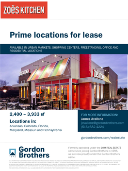 Prime Locations for Lease