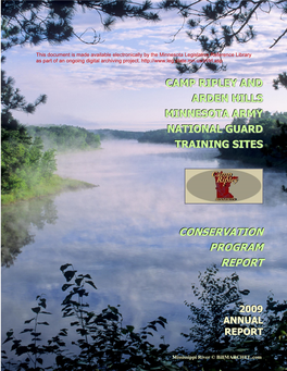 Camp Ripley and Arden Hills Minnesota Army National Guard Training Sites Conservation Program Report