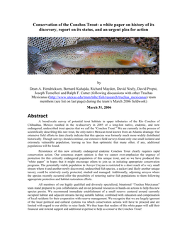 Conchos Trout White Paper