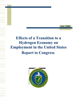 Effects of a Transition to a Hydrogen Economy on Employment in the United States