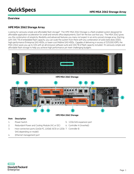 HPE MSA 2062 Storage Array
