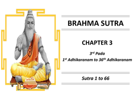 Brahma Sutra