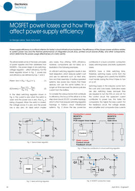 MOSFET Power Losses and How They Affect Power-Supply Efficiency