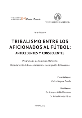 Tribalismo Entre Los Aficionados Al Fútbol: Antecedentes Y Consecuentes