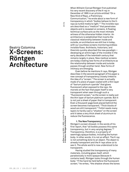 X-Screens: Röntgen Architecture