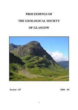 Proceedings of the Geological Society Of