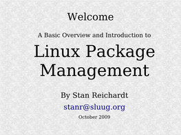 Linux Package Management