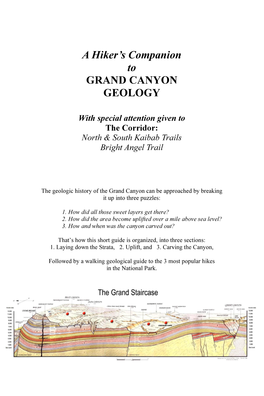 A Hiker's Companion to GRAND CANYON GEOLOGY