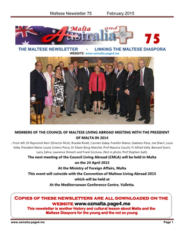 Maltese Newsletter February 2015