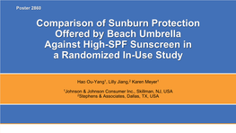Comparison of Sunburn Protection Offered by Beach Umbrella Against High-SPF Sunscreen in a Randomized In-Use Study