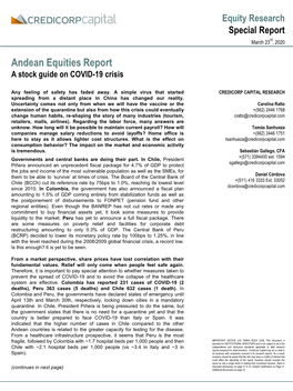 Equity Research Special Report Rd March 23 , 2020