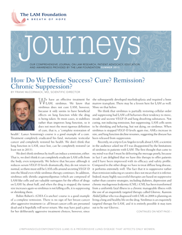 How Do We Define Success? Cure? Remission? Chronic Suppression? by Frank Mccormack, Md, Scientific Director