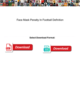 Face Mask Penalty in Football Definition