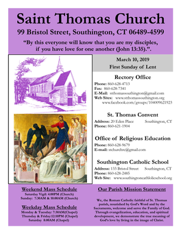 Saint Thomas Church 99 Bristol Street, Southington, CT 06489-4599