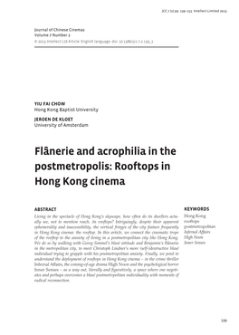 Rooftops in Hong Kong Cinema