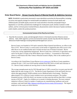 Brown County Board of Mental Health & Addiction Services