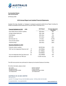 Annual Report to Shareholders and Appendix 4E